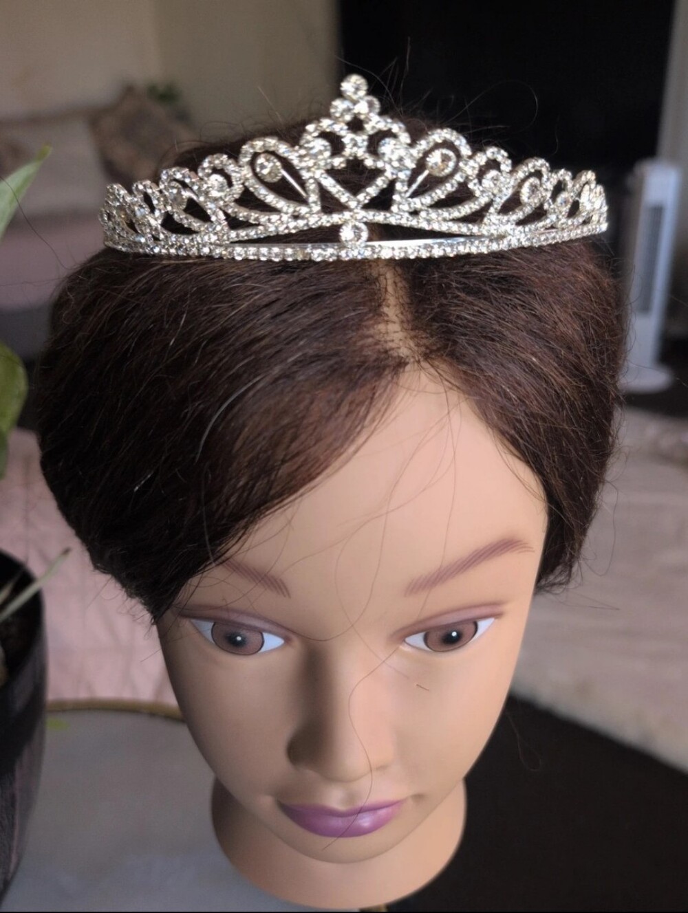 Silver Crystal Tiara Headband - Women Accessories